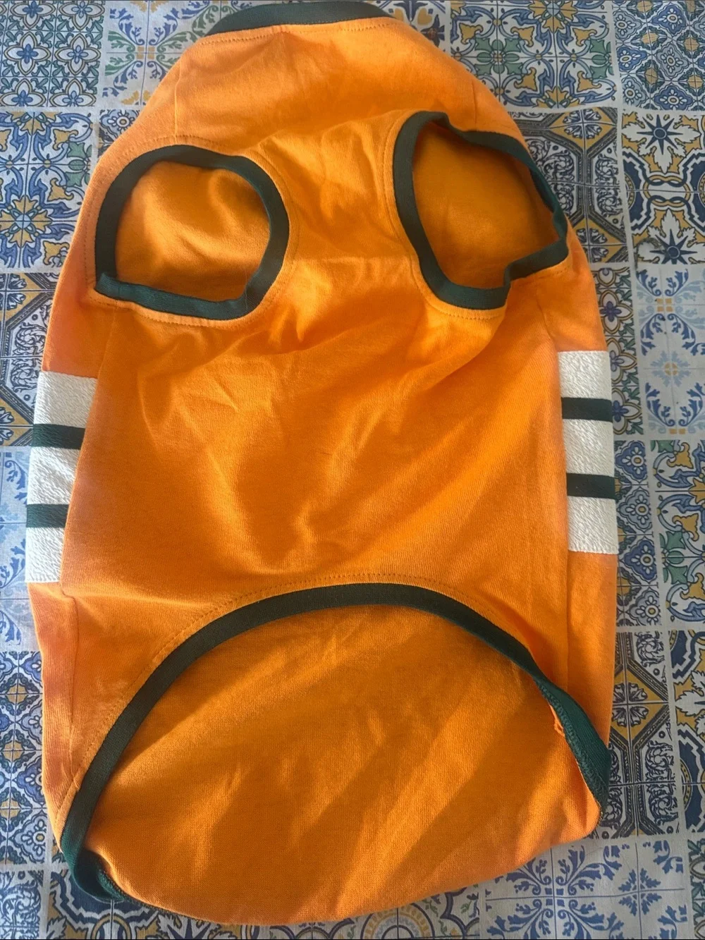 Gucci Orange Sweatshirt with White Stripe and Green Logo